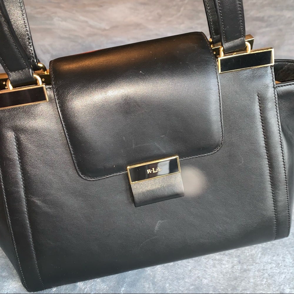 Ralph Lauren leather black shoulder bag - Picture 9 of 14
